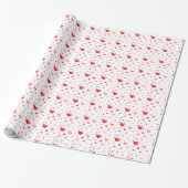 Valentijnsharten Ontwerp Cadeaupapier (Uitgerold)