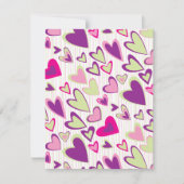 Valentijnsharten Plat Kaart Sjabloon (Voorkant)