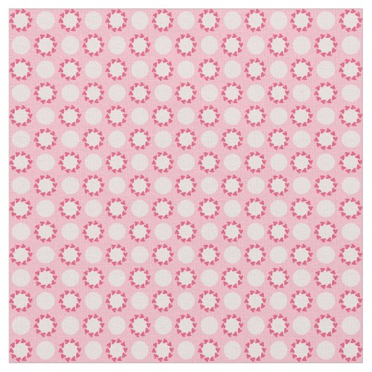 Valentijnsharten roze polka stippen stof (Close Up)