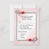 Valentijnsharten RSVP met menu keuze (Achterkant)