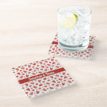 Valentijnsharten & Stars Patroon Glazen Onderzette
