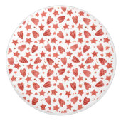 Valentijnsharten & Sterren Keramische Knop (Voorkant)