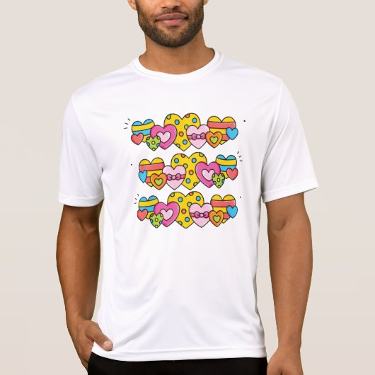 Valentijnsharten T-shirt (Voorkant)
