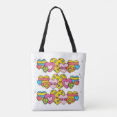 Valentijnsharten Tote Bag (Achterkant)