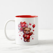 Valentijnsharten tweekleurige koffiemok (Links)