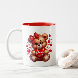 Valentijnsharten tweekleurige koffiemok