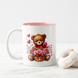 Valentijnsharten tweekleurige koffiemok