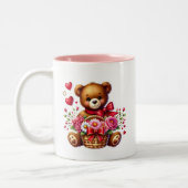 Valentijnsharten  tweekleurige koffiemok (Links)