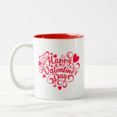 Valentijnsharten tweekleurige koffiemok (Links)