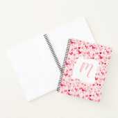 Valentijnsharten Whimsical Watercolor Monogram Notitieboek (Binnen)