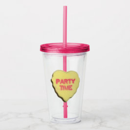 Valentijnshartjes Acryl Drinkbeker