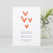 Valentijnshartjes Feest Uitnodiging (Staand voorkant)