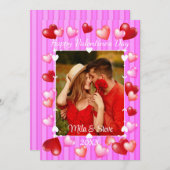 Valentijnshartjes Feestdagenkaart (Voorkant / Achterkant)