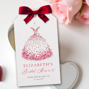 Valentijnshartjes Jurk Whimsical Bruidsmeisjesfees Cadeaulabel