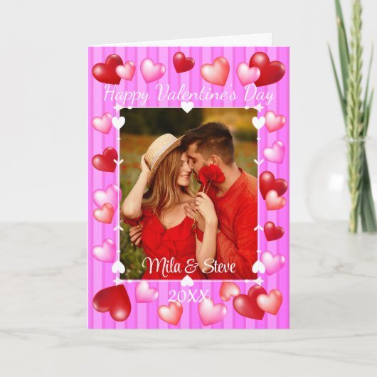 Valentijnshartjes Kaart (Voorkant)