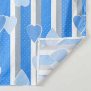 Valentijnshartjes op gestreepte achtergrond  wandkleed