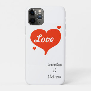 Valentijnshartjes PERSONALiseer Namen iPhone 11 Pro Hoesje