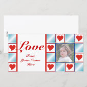 Valentijnshartpatroon Fotokaarten Feestdagenkaart (Voorkant / Achterkant)