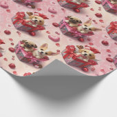 Valentijnshonden Inpakpapier (Hoek)
