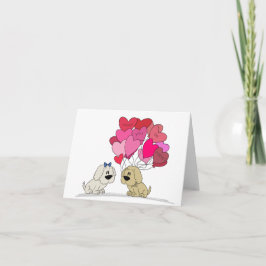 Valentijnshondjes Kaart