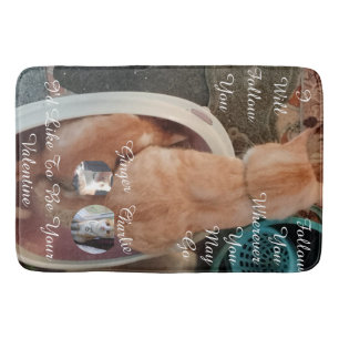 Valentijnshumor katten foto tekst badmat