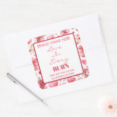 Valentijnskaarslabel 'Liefde in elke verbranding' Vierkante Sticker (Envelop)