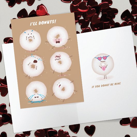 Valentijnskaart Donuts Go Nuts Bedankkaart