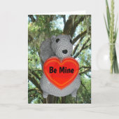 Valentijnskaart - Eekhoorn met Valentijn Kaart (Voorkant)