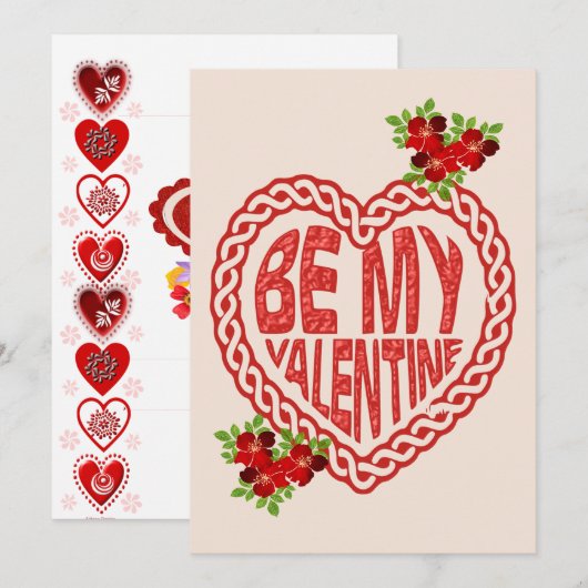 Valentijnskaart Feestdagenkaart (Voorkant / Achterkant)