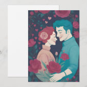 Valentijnskaart Feestdagenkaart (Voorkant / Achterkant)