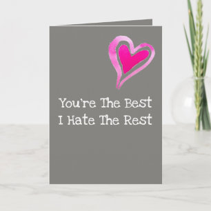Valentijnskaart Grappig Jij bent de Beste Hart Feestdagen Kaart