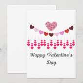 Valentijnskaart Harten Feestdagenkaart (Voorkant / Achterkant)