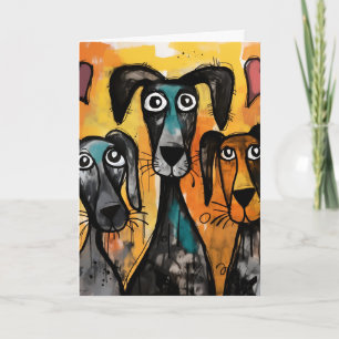 Valentijnskaart Hond Rode Harten  Feestdagen Kaart