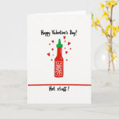 Valentijnskaart 'Hot Stuff' Kaart (Gele Bloem)