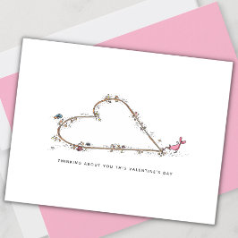 Valentijnskaart 'Ik denk aan je' Feestdagenkaart