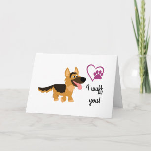 Valentijnskaart "Ik wuf je" Kaart