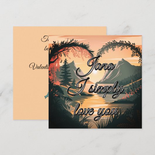 Valentijnskaart Kaart (Voorkant / Achterkant)