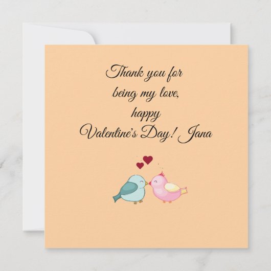 Valentijnskaart Kaart (Achterkant)