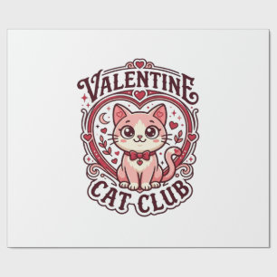 Valentijnskaart Kat Fun Cat Liefhebber Design - Va Cadeaupapier