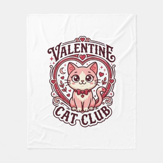 Valentijnskaart Kat Fun Cat Liefhebber Design - Va Fleece Deken (Voorkant)
