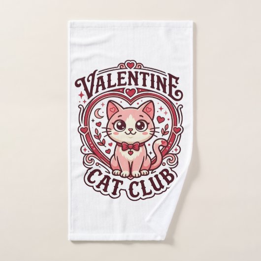 Valentijnskaart Kat Fun Cat Liefhebber Design - Va Handdoek (Handdoek)