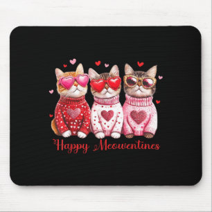 Valentijnskaart Kat Gelukkige Meowentines Hart Val Muismat