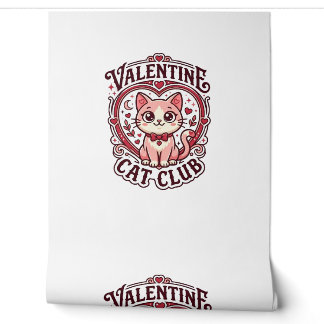 Valentijnskaart Kat Grappige Kat Liefhebber Design Behang