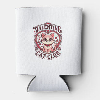 Valentijnskaart Kat Grappige Kat Liefhebber Design Blikjeskoeler