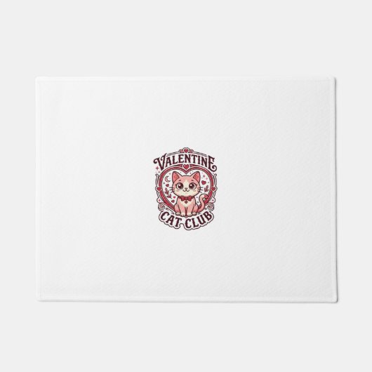 Valentijnskaart Kat Grappige Kat Liefhebber Design Deurmat (Voorkant)