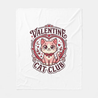 Valentijnskaart Kat Grappige Kat Liefhebber Design Fleece Deken