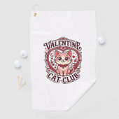 Valentijnskaart Kat Grappige Kat Liefhebber Design Golfhanddoek (Insitu)