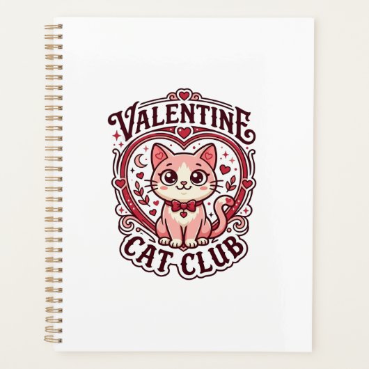 Valentijnskaart Kat Grappige Kat Liefhebber Design Planner (Voorkant)