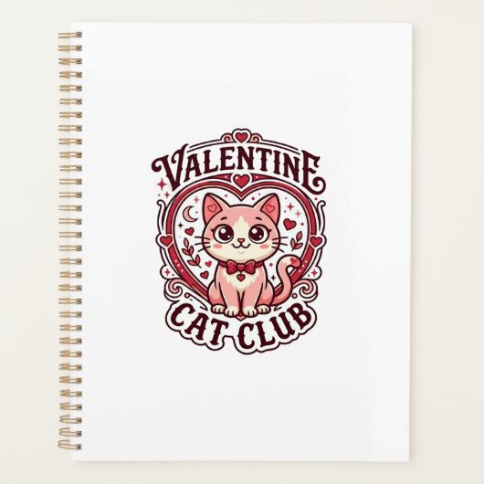 Valentijnskaart Kat Grappige Kat Liefhebber Design Planner (Voorkant)