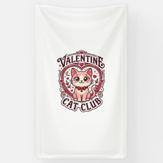 Valentijnskaart Kat Grappige Kat Liefhebber Design Spandoek